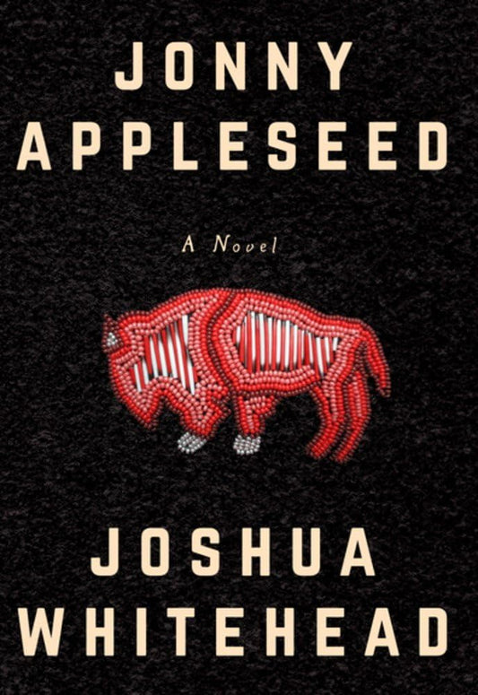 The black book cover for Jonny Appleseed has a red bull in the centre.